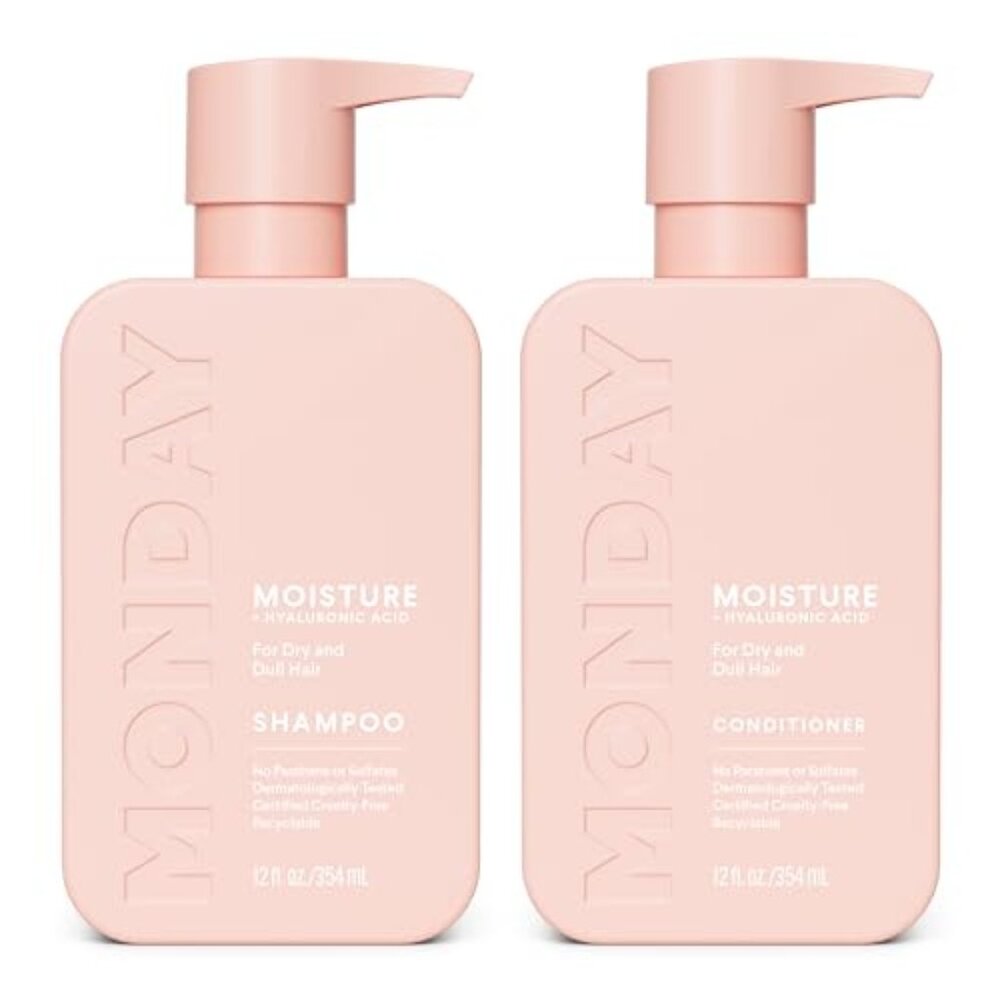 MONDAY HAIRCARE Moisture Shampoo + Conditioner Set for Dry, Coarse, Stressed